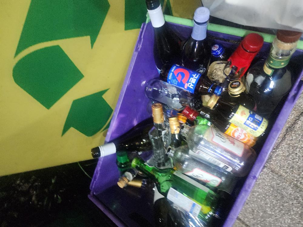 서울.분리수거장.공병.음료공병